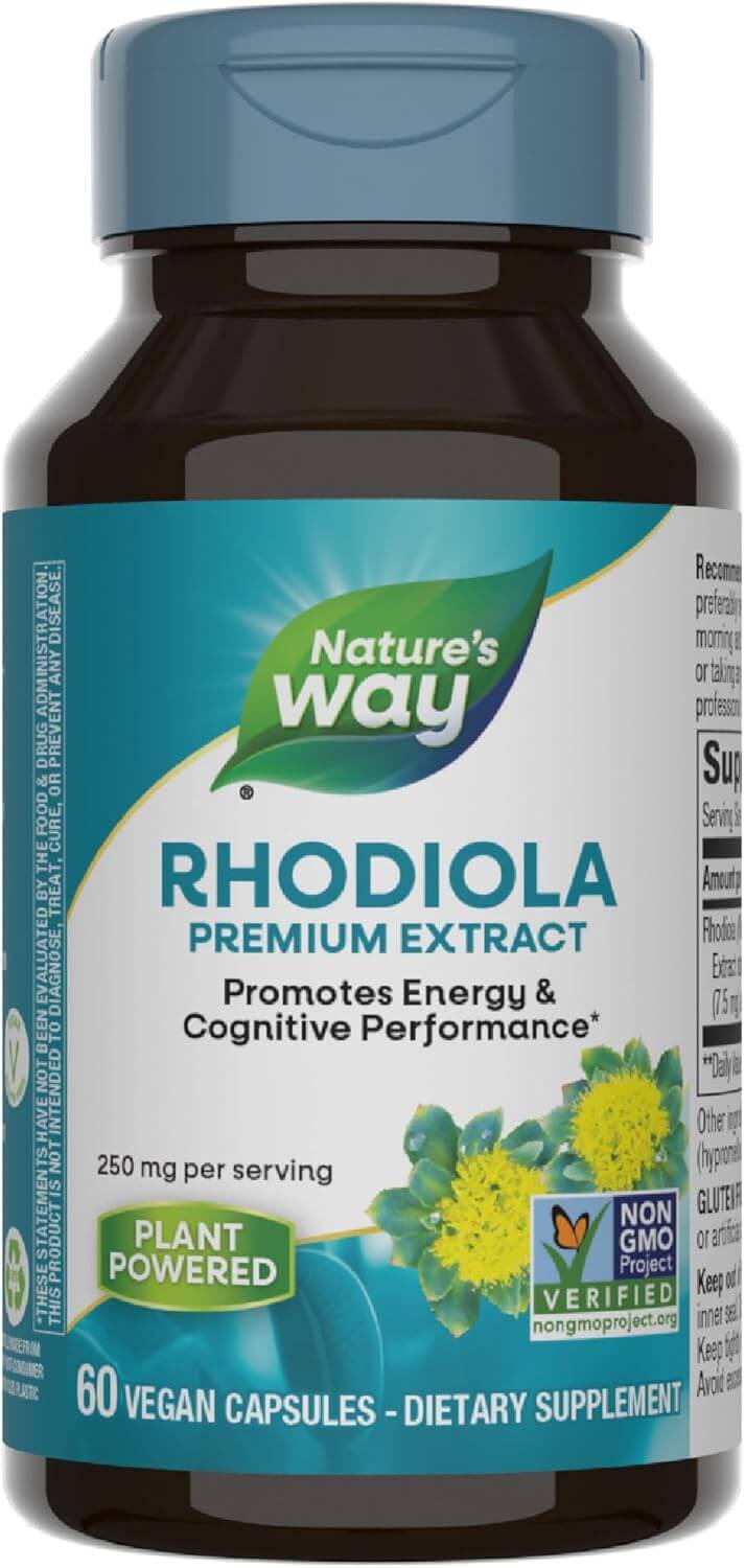 Natures Way Rhodiola Rosea Standardized Suplemento - 60 Cpsulas