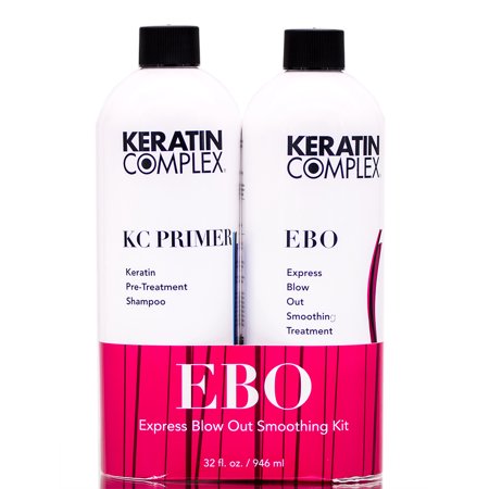 Ebo Kit   Keratin Complex Express Blow Out Smoothing Duo Kit Hair Scalp - Pack of 2 W/ Sleek Teasing Comb