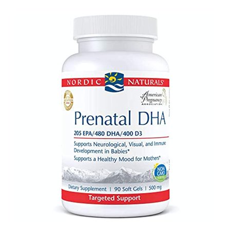 Nordic Naturals Pro Prenatal DHA Unflavored 830 Mg Omega 3 400 IU Vitamin D3 90 Soft Gels Supports Brain Development in Babies During Pregnancy Lactat