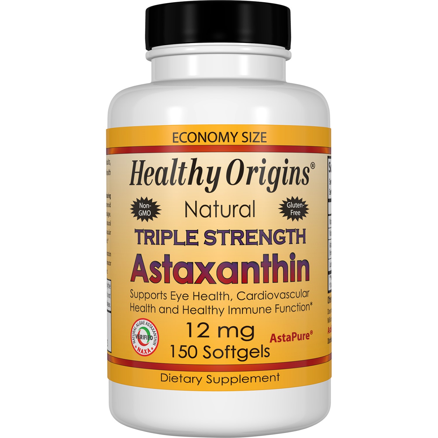 Healthy Origins Fora tripla de astaxantina 12 mg - 150 Cpsulas