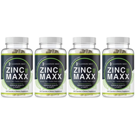 Zinc Maxx - Maximum Zinc Gluconate 50 Mg per Dose - 100 Day Supply - High Potency & Absorbance - Gentle on Stomach - Professional Grade - Antioxidant