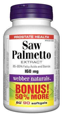 Webber Naturals Saw Palmetto 160mg with Flax and Pumpkin Oils