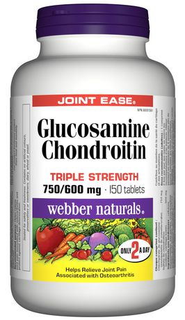 Webber Naturals Glucosamine Chondroitin Triple Strength 750/600 Mg