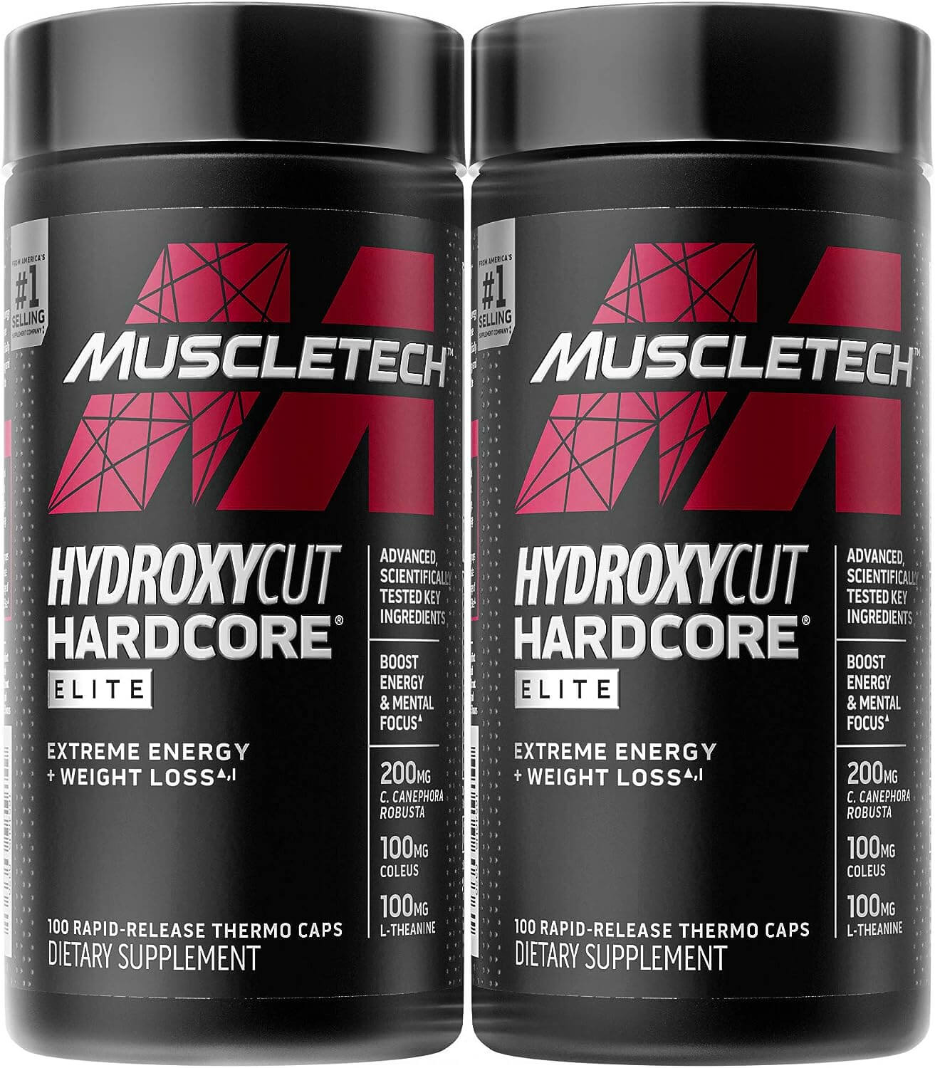 Hydroxycut Hardcore Elite - 100 Capsulas (Pacote Duplo)