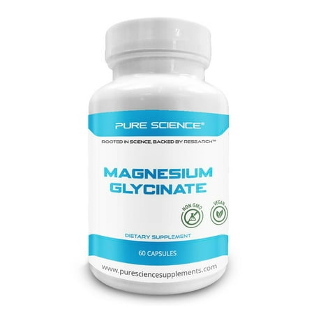Pure Science Magnesium Glycinate 350 Mg Supplement  60 Vegetarian Capsules