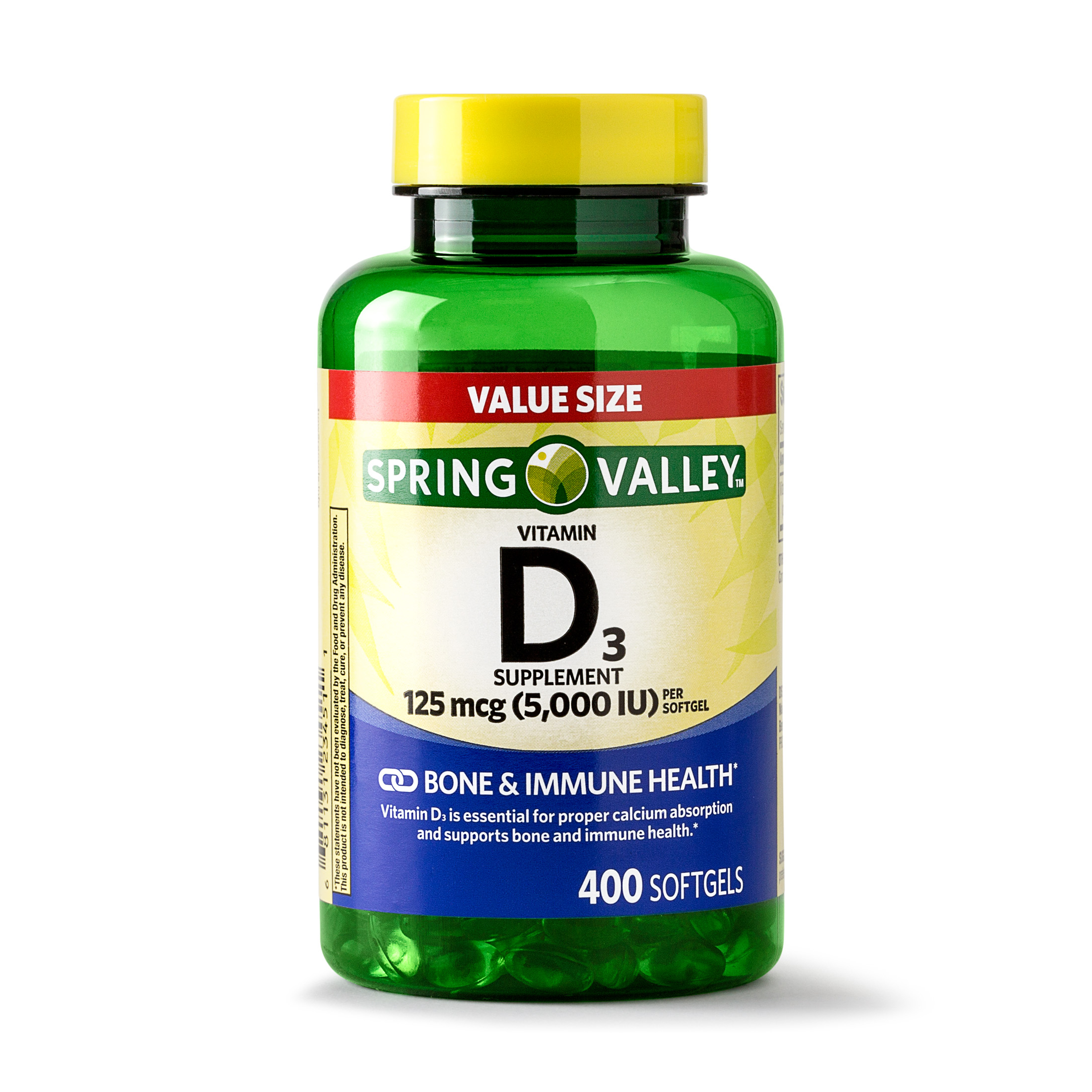 Spring Valley Vitamina D3 5000IU - 400 Softgels