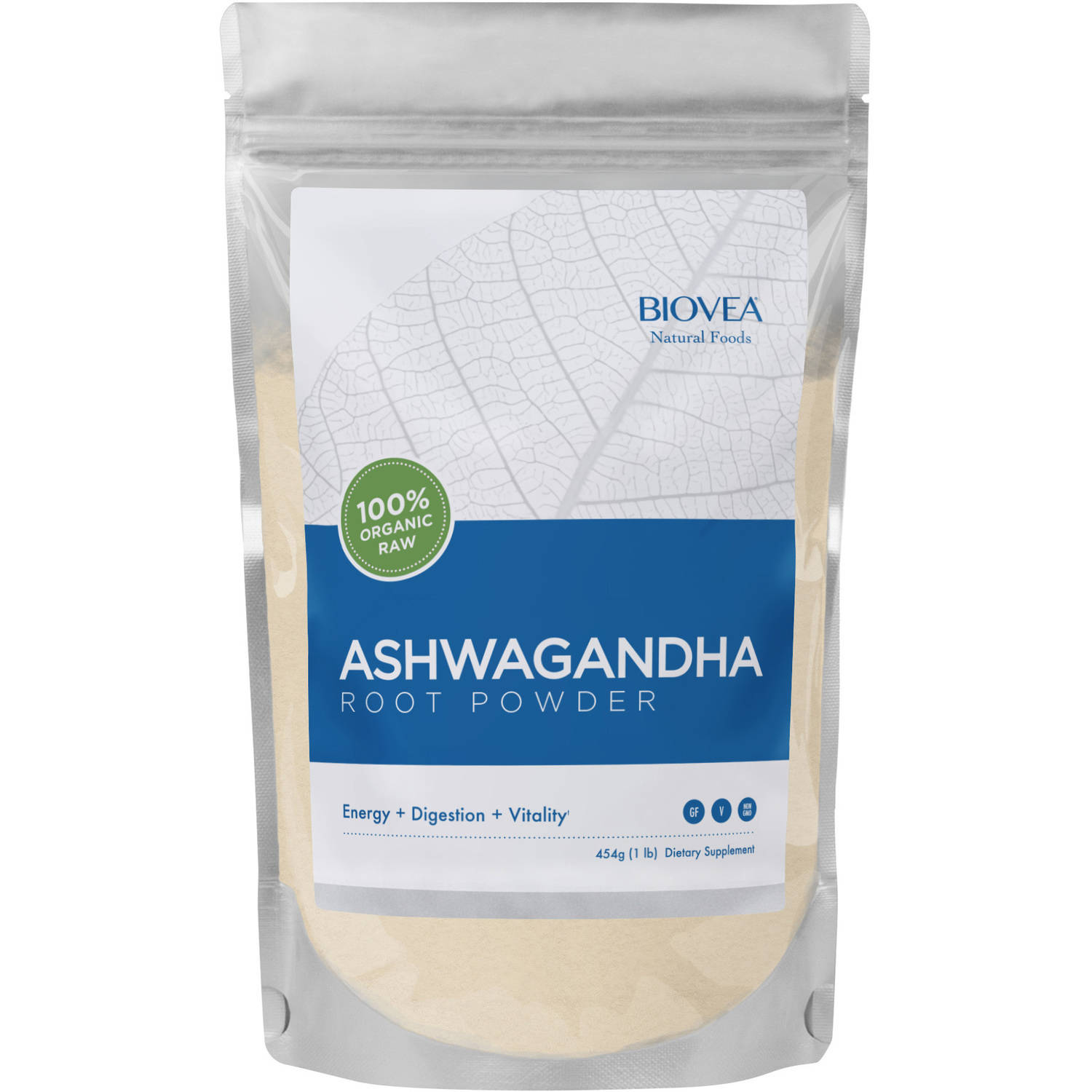 BIOVEA P de raiz AshwaganDHA cru 100% orgnico, 16 onas