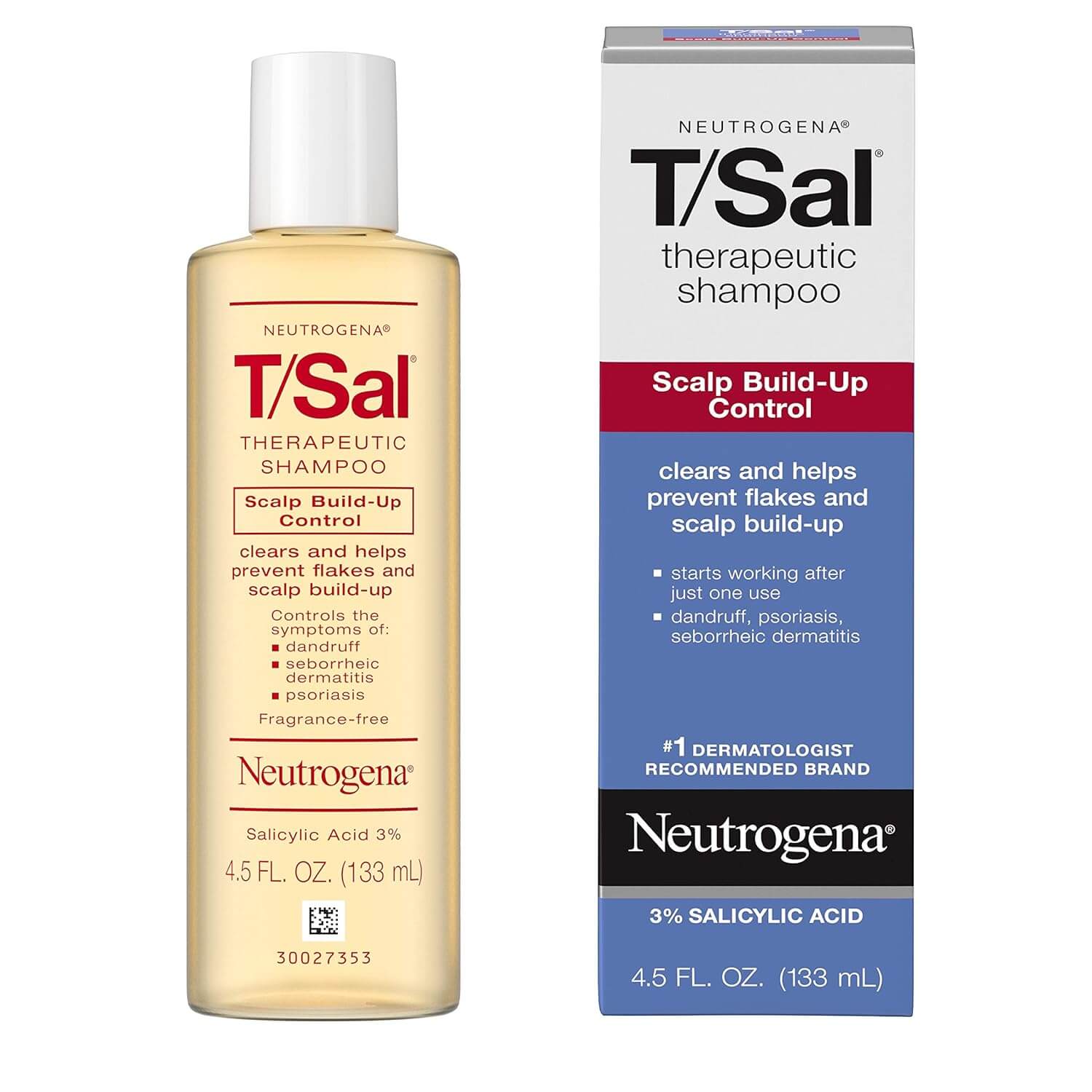 Neutrogena T/Sal Therapeutic Shampoo for Scalp Build-up Control with Salicylic Acid, Scalp Treatment for Dandruff, Scalp Psoriasis & Seborrheic...