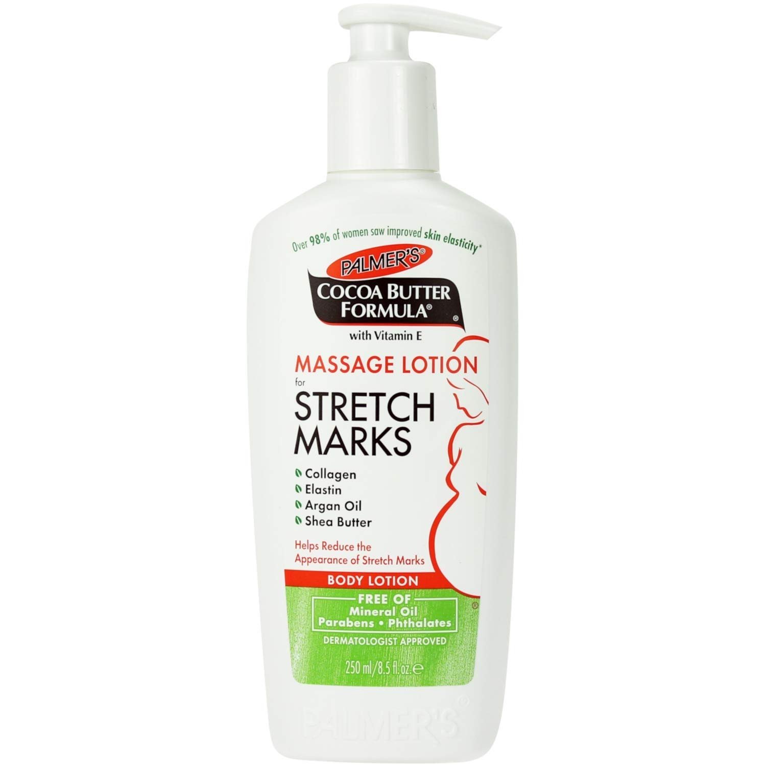 Palmers Loo de massagem de frmula de manteiga de cacau para estrias e cuidados com a pele na gravidez, 8,5 Oz.