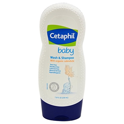 Cetaphil Shampoo e Shampoo para Beb com Calndula Orgnica 7.8 Ona Unidadesch - Pacote Duplo