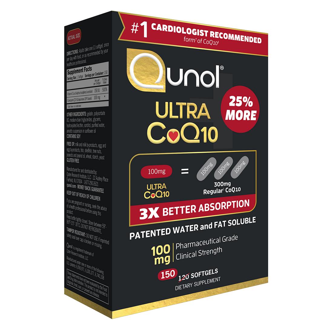  Qunol Ultra Coenzima Q10 (CoQ10) 100mg Cpsulas, 150 Unidades.
