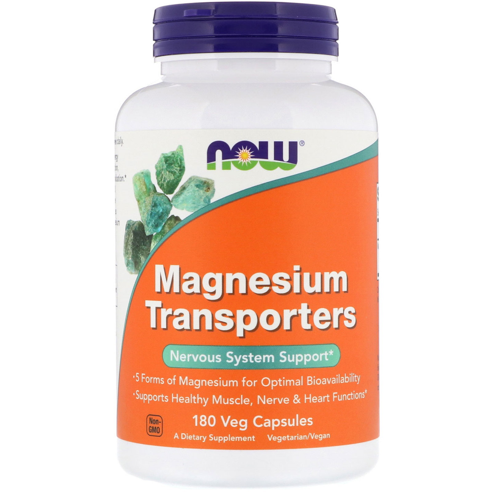 NOW Foods Magnesium Transporters - 180 Veg Capsules