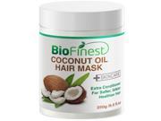 Biofinest Coconut Oil Hair Mask - with 100% Organic Shea Butter, Rosehip, Vitamin E- Deep Conditioner for Dry/ Damaged/ Color Treated Hair (250g)