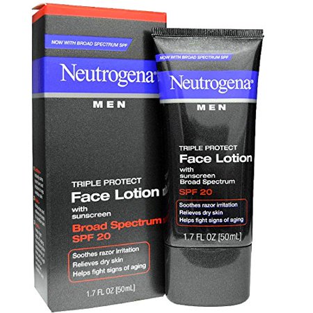 Neutrogena Men Triple Protect Face Lotion, SPF 20, Advanced Formula