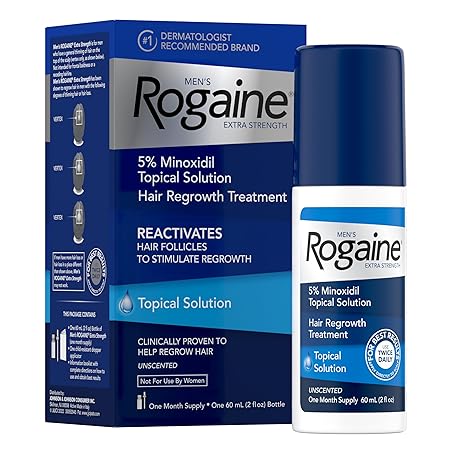 Rogaine Fora Extra para Homens 5% Minoxidil - 1 Mes