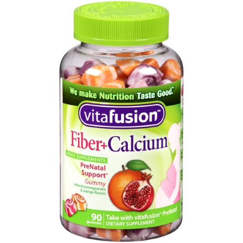 VitaFusion Vitaminas gomosas de suporte pr-natal Vitafusion Fiber Plus Calcium, 90 Unidades