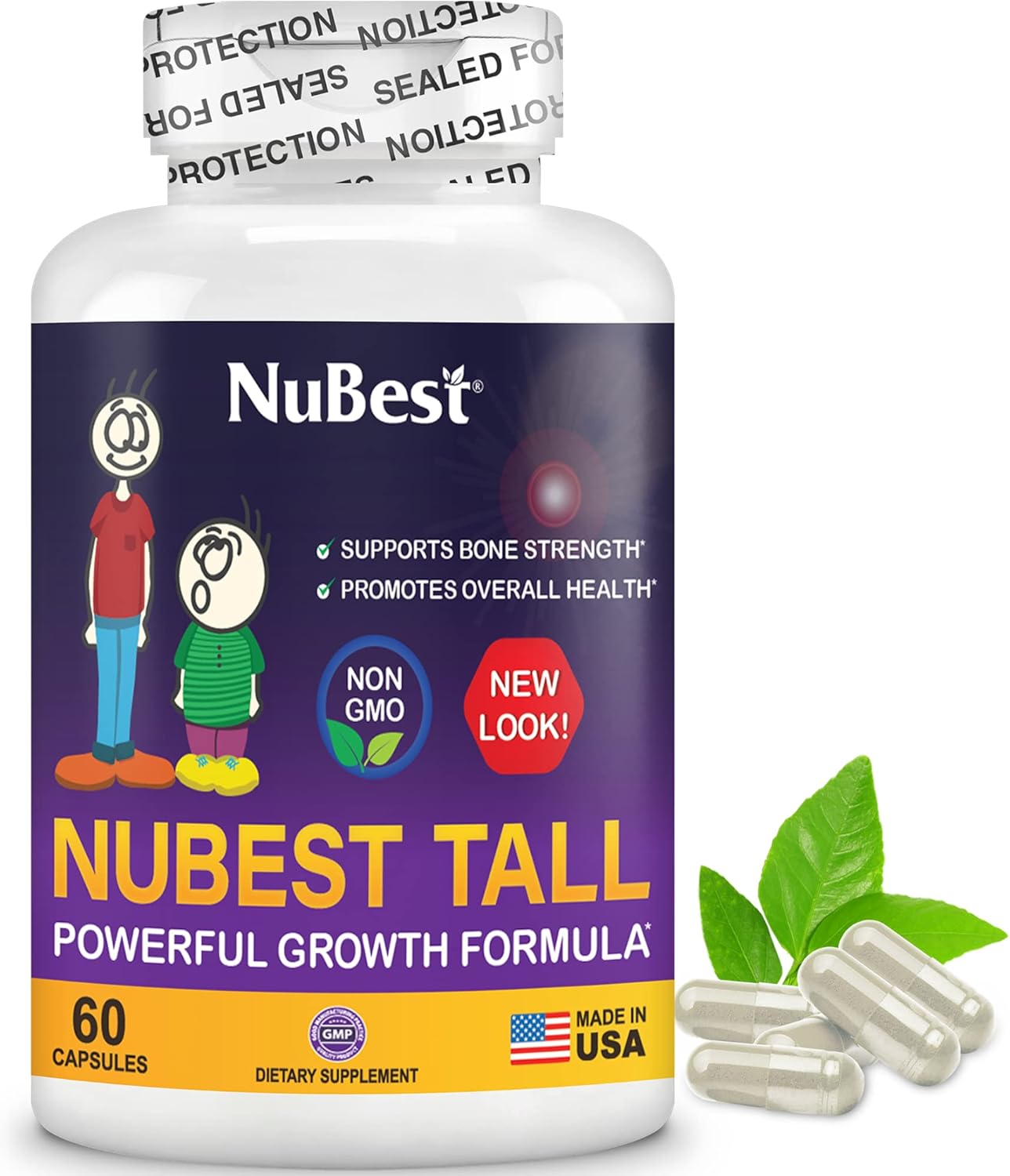 NuBest Tall Multivitamnico para Crianas 5+ - Fortalecimento dos Ossos - 60 Cpsulas
