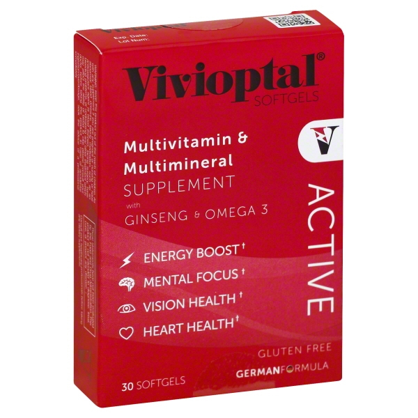 Generic Cpsulas Multivitamnicas Ativas e Multimineral Vivioptal, 30 Unidades